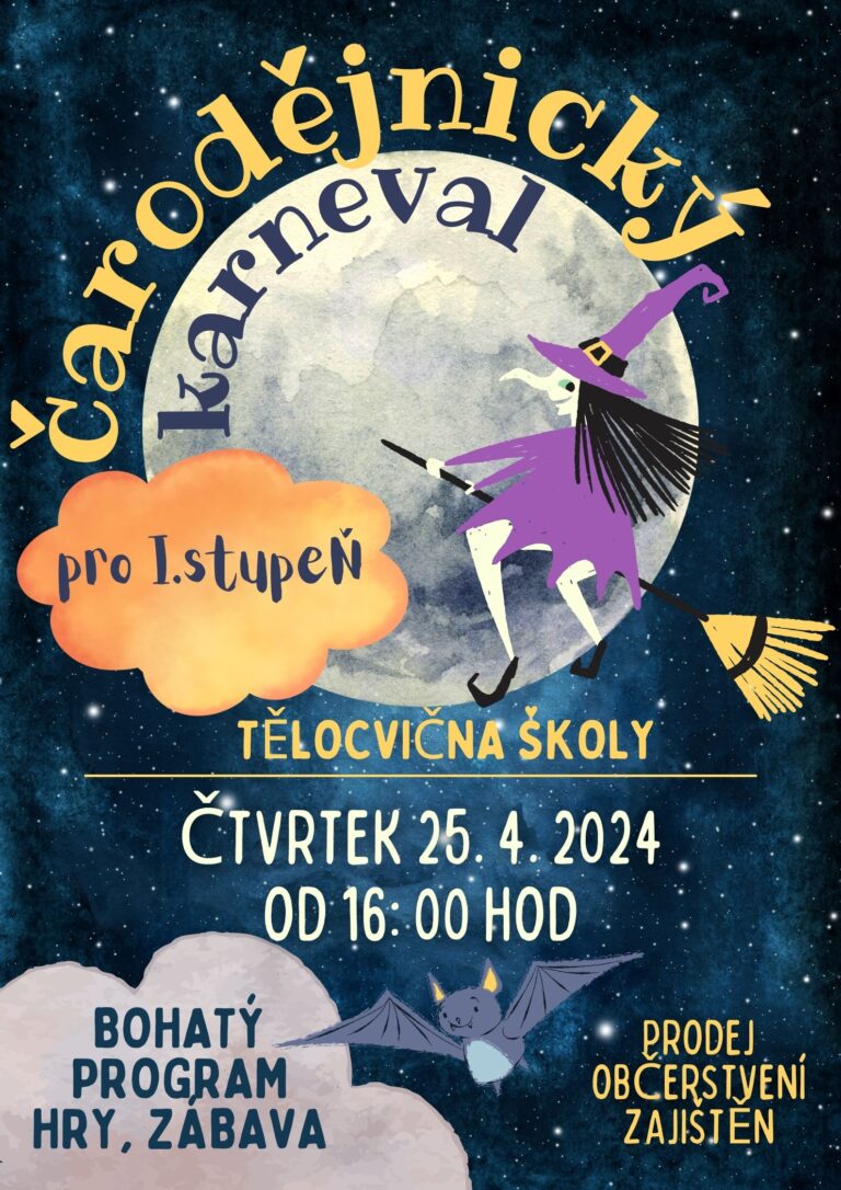 Leták - čarodějnický karneval