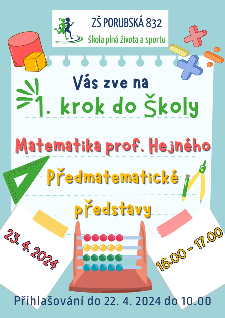 Plakát - 1. krok do školy