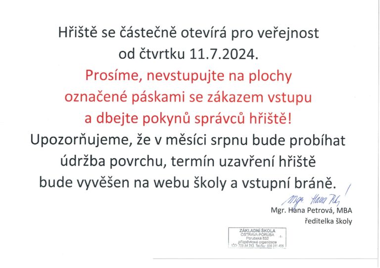 školní hřiště