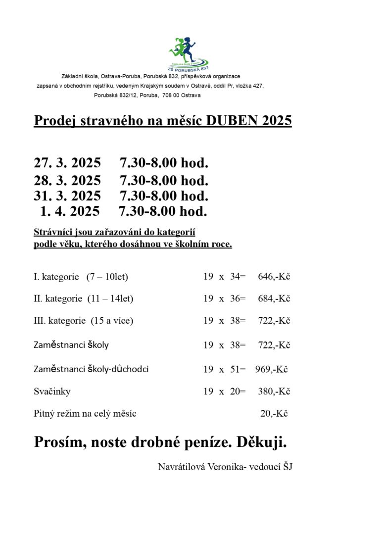 výběr stravného