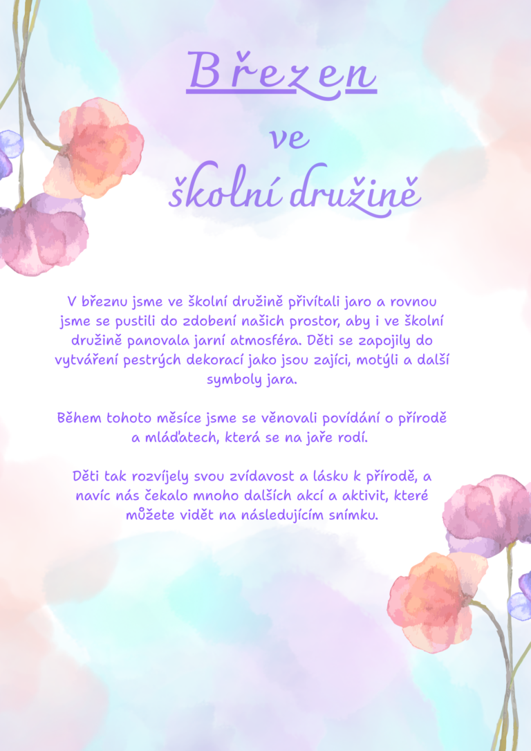 Březen ve školní družině